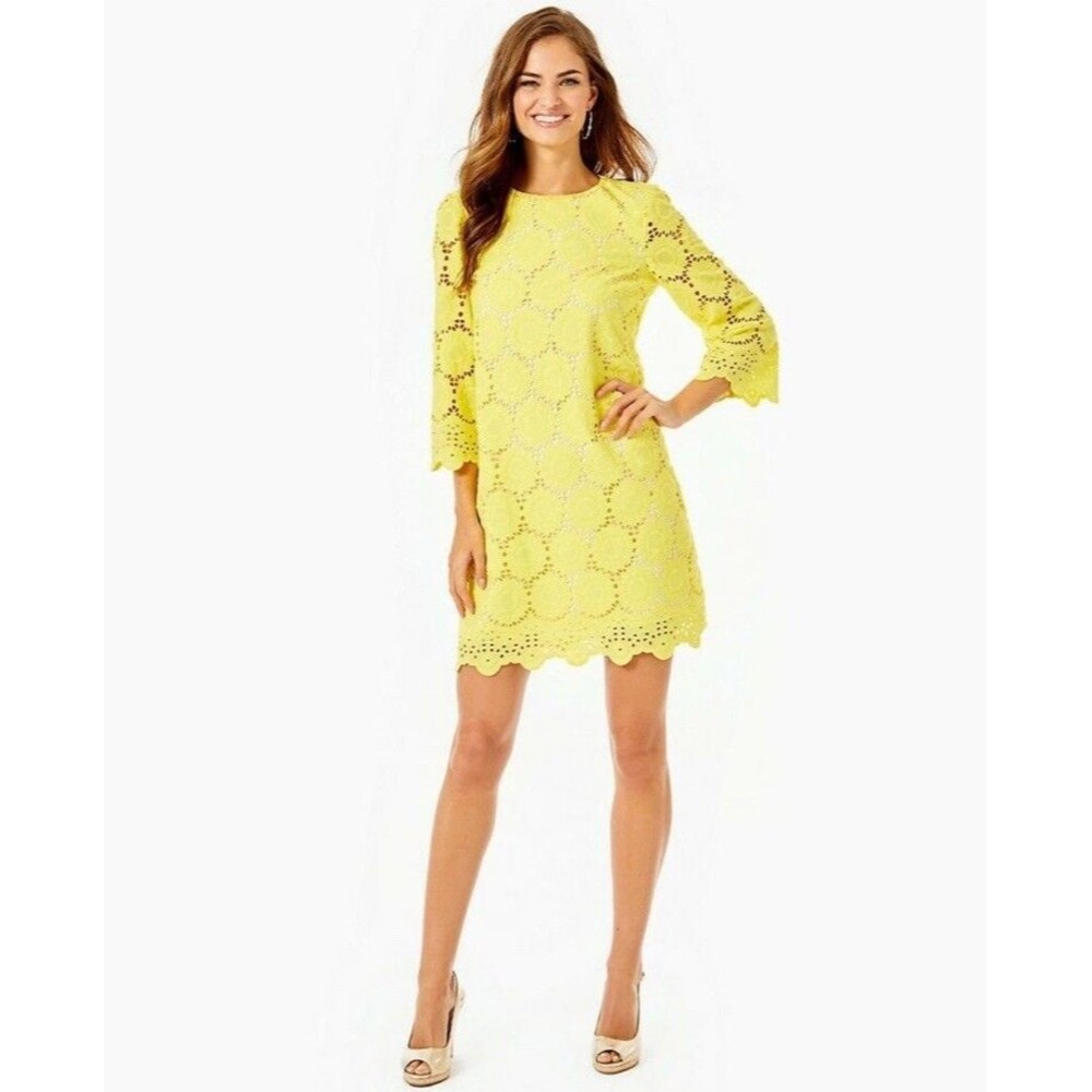 Lilly Pulitzer Mariella Yellow Eyelet Dress - Picture 5 of 15